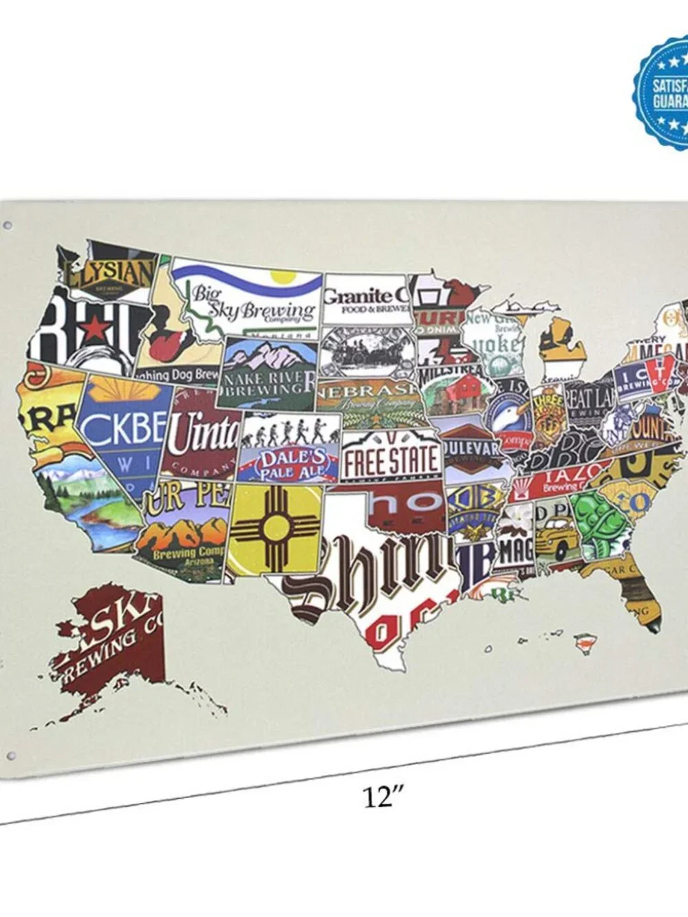 ARTCLUB American Craft Beer Week Beer States Map Plaque Metal Tin Sign Wall Deco
